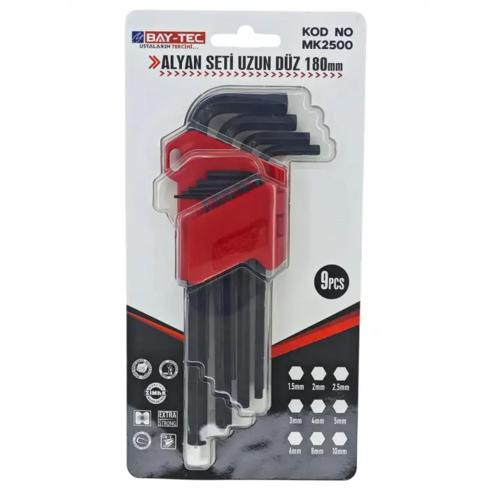 BAY-TEC ALYAN SETİ DÜZ UZUN 180 MM MK-2500