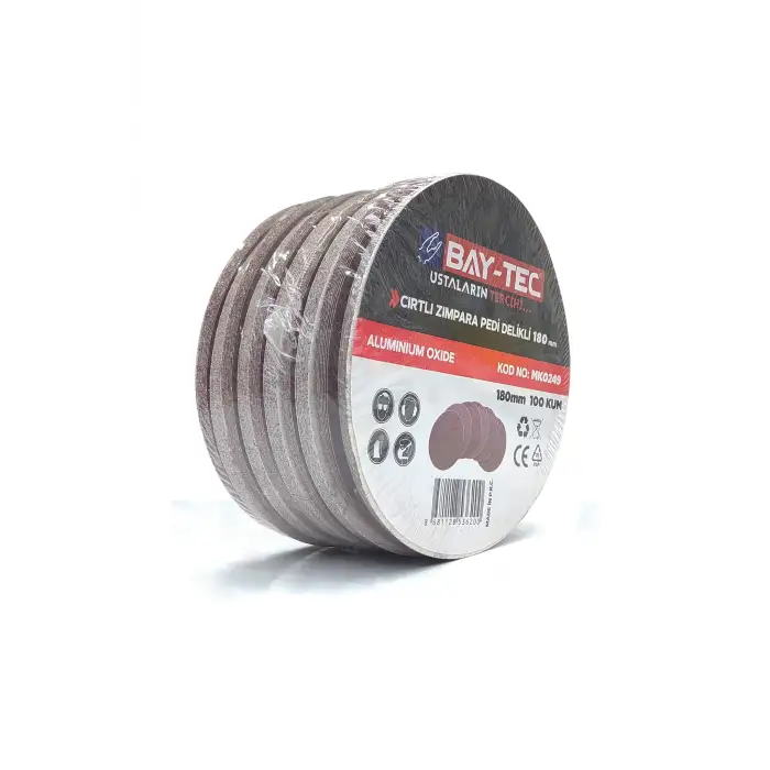 BAY-TEC CIRTLI ZIMPARA 180MM-150 KUM MK-0251 100LÜ
