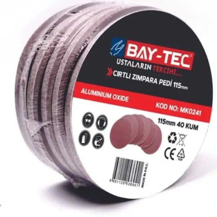 BAY-TEC CIRTLI ZIMPARA 180MM-40 KUM MK-0246 100LÜ