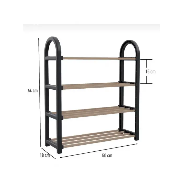 BEE HOME DOĞAL AHŞAP RAF ÜNİTESİ 4 KATLI BEE-5474