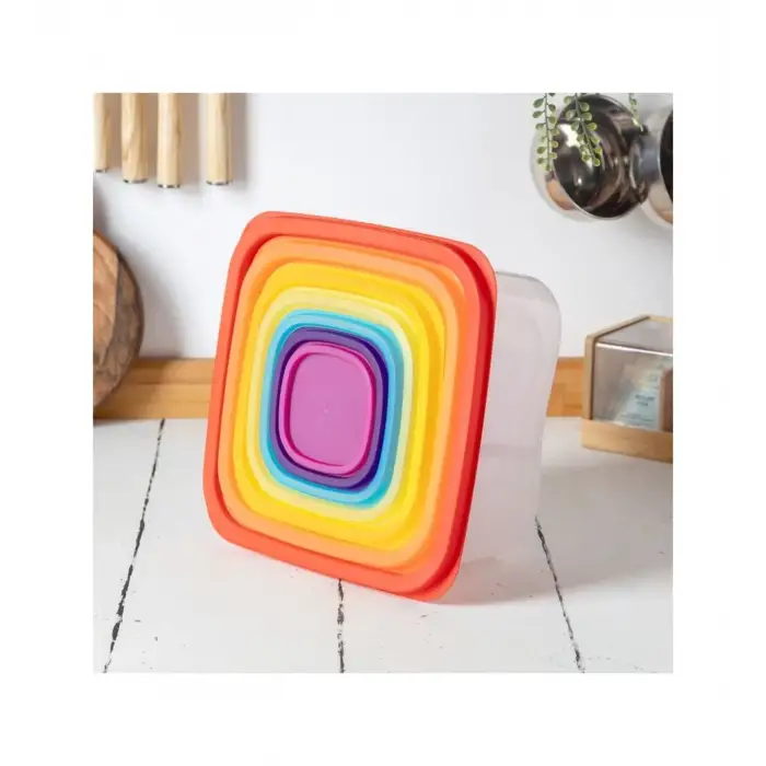 BEE HOME SAKLAMA KABI RENKLİ 6 LI AK-1627