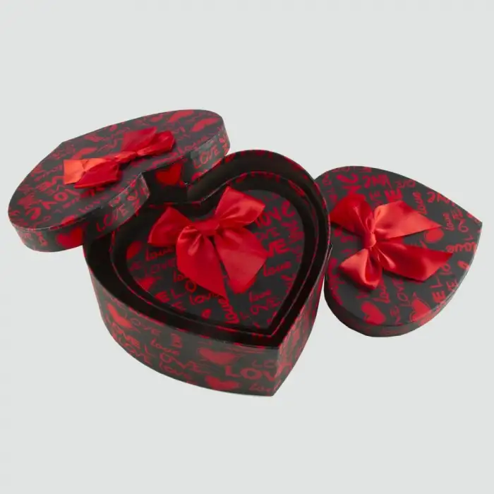 BELLA HOUSE HEDİYE KUTUSU KALPLİ 3 LÜ SET K-8610