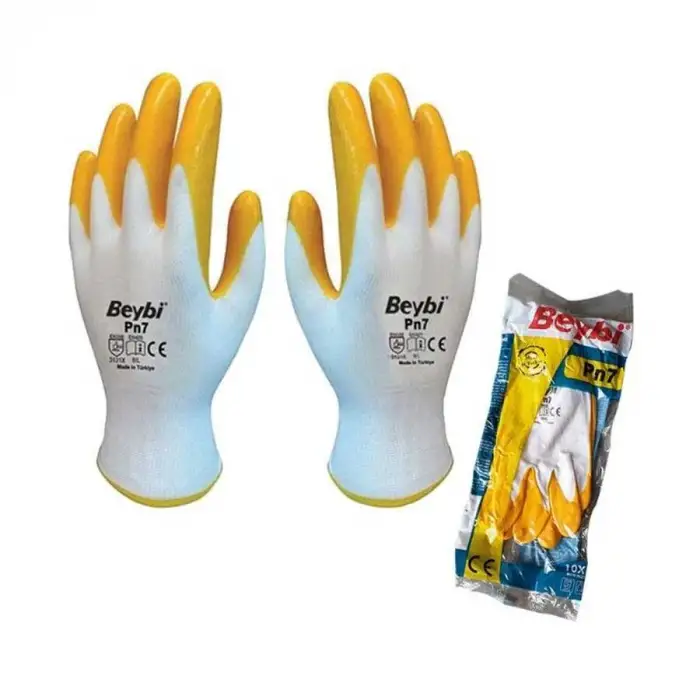 BEYBİ NİTRİL İŞ ELDİVENİ PN7 SARI