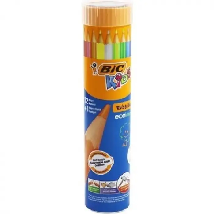 BİC KURU BOYA EVOLUTİON METAL TÜP 12+1