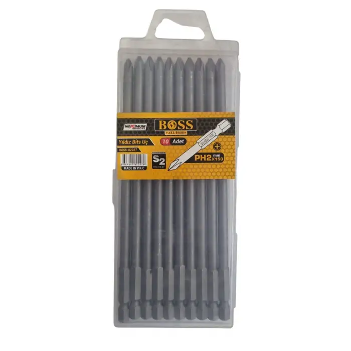 BOSS BİTS UÇ YILDIZ PH2X150 MM BOSS-82027(PK-10LU)