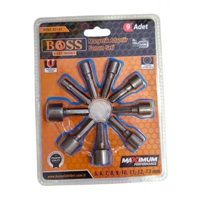 BOSS MANYETİK SOMUN SETİ 9 PARÇA BOSS-82192
