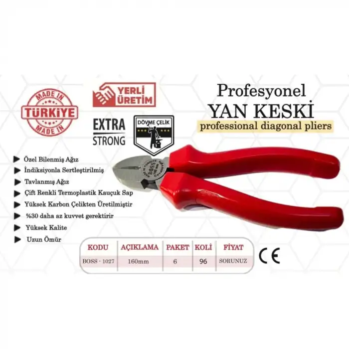 BOSS YANKESKİ KIRMIZI 160 MM 85633 (PKT-6 LI)