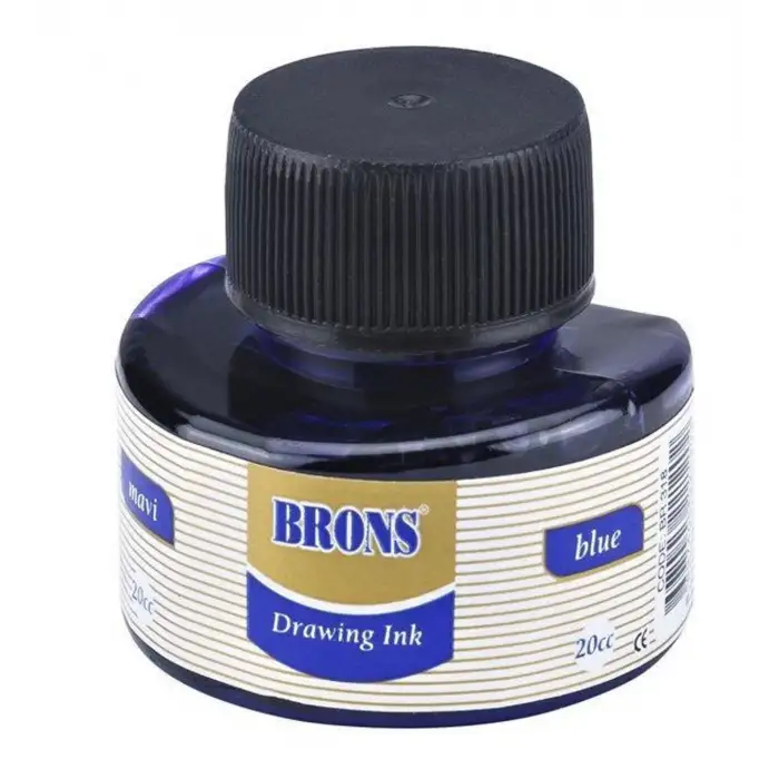 BRONS ÇİNİ MÜREKKEBİ BR-318 MAVİ (PKT-12Lİ)