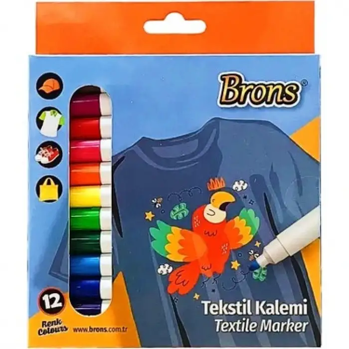 BRONS TEKSTİL KALEMİ 12 Lİ BR-1001
