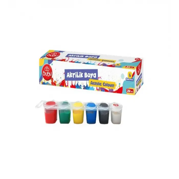 BU-BU AKRİLİK BOYA 20 ML 6 RENK AKR-001