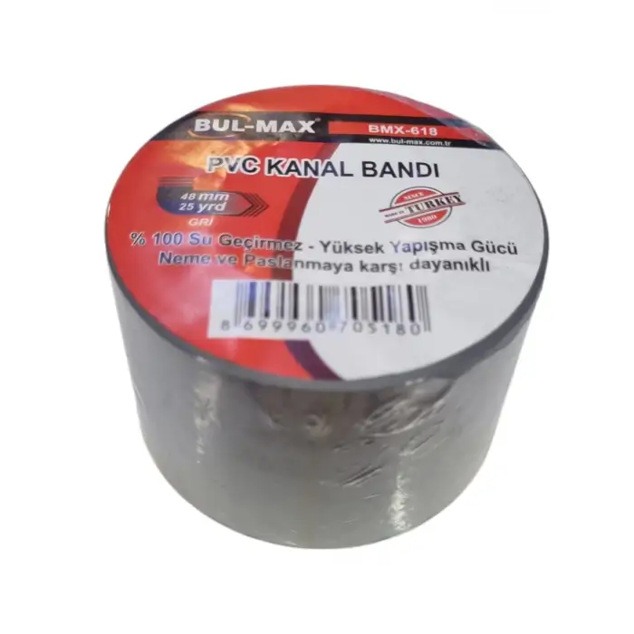 BUL-MAX KANAL BANDI GRİ 48 X 25 MT BMX-618
