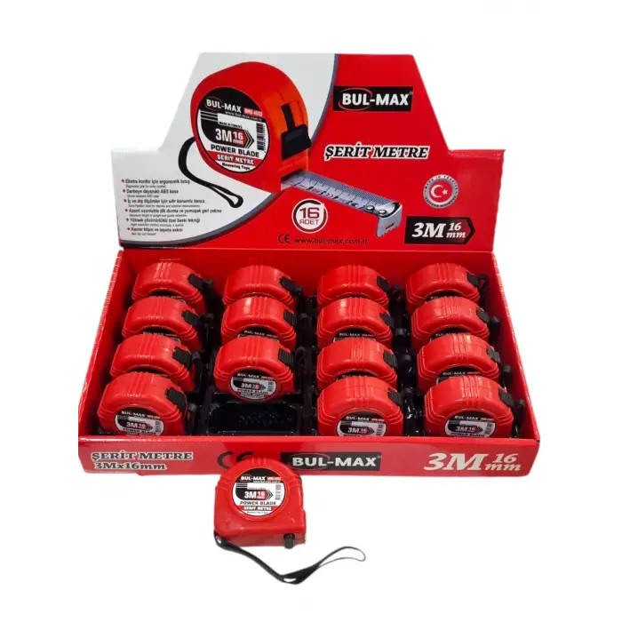 BUL-MAX ŞERİT METRE 3 X16 MM BMX-4002