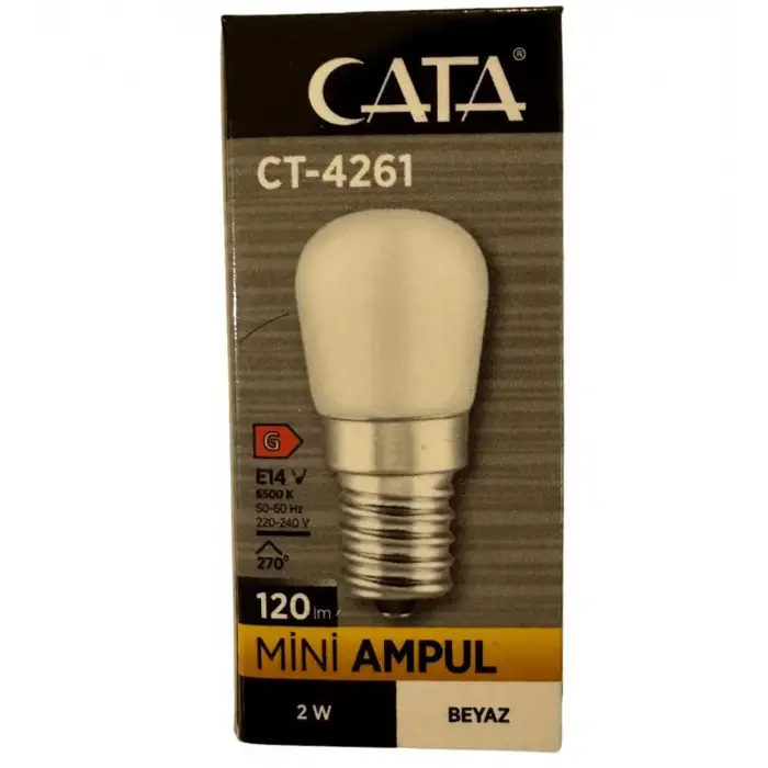 CATA BUZDOLABI AMPUL 2 W BEYAZ CT-4261
