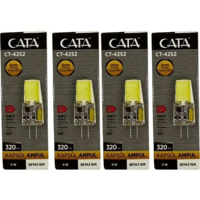CATA KAPSÜL AMPÜL 4W BEYAZ CT-4252B (KUTU-100 LÜ)