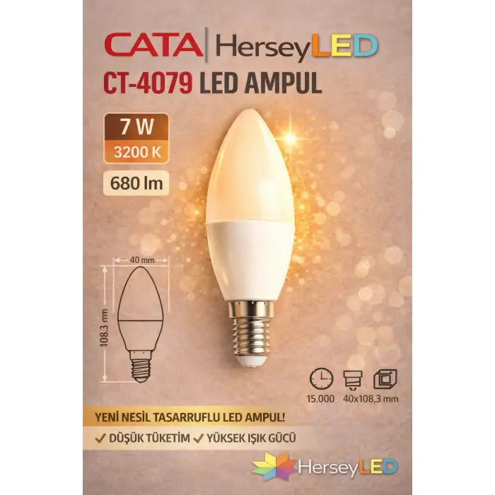 CATA LED BUJİ AMPUL 7 W GÜN IŞIĞI CT-4079