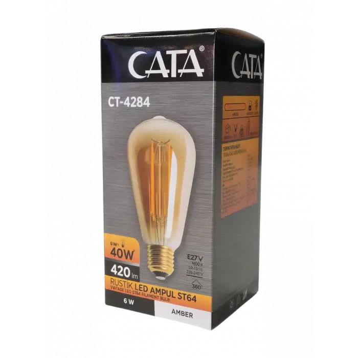 CATA RUSTİK LED AMPUL 6 W AMBER ST64 CT-4284
