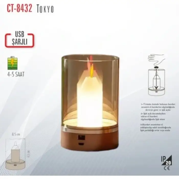 CATA TOKYO MASA LAMBASI ŞARJLI CT-8432