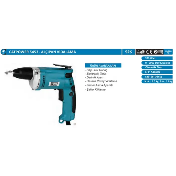 CATPOWER ELEKTRİKLİ VİDALAMA CAT-5453
