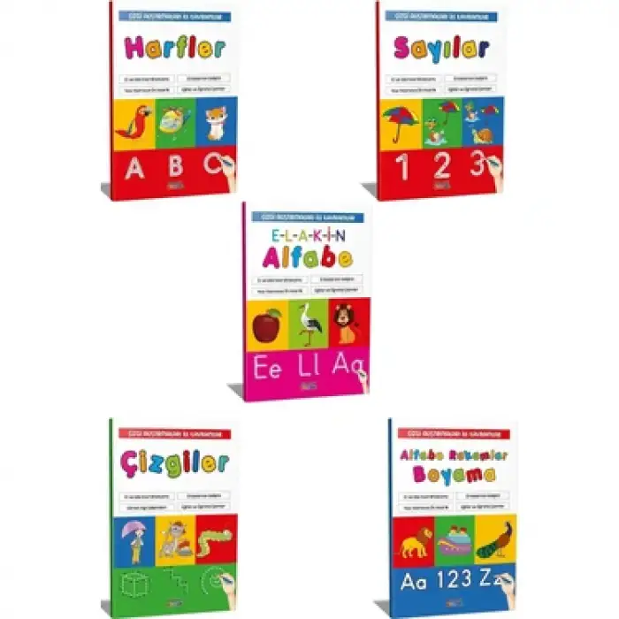 ÇİZGİ ALIŞTIRMALARI İLE ALFABE KAVRAM SETİ