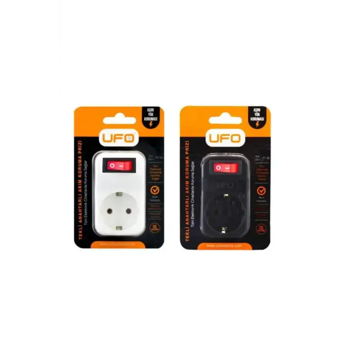 END UFO TEKLİ ANAHTAR AKIM KORUMALI PRİZ END-8065-A