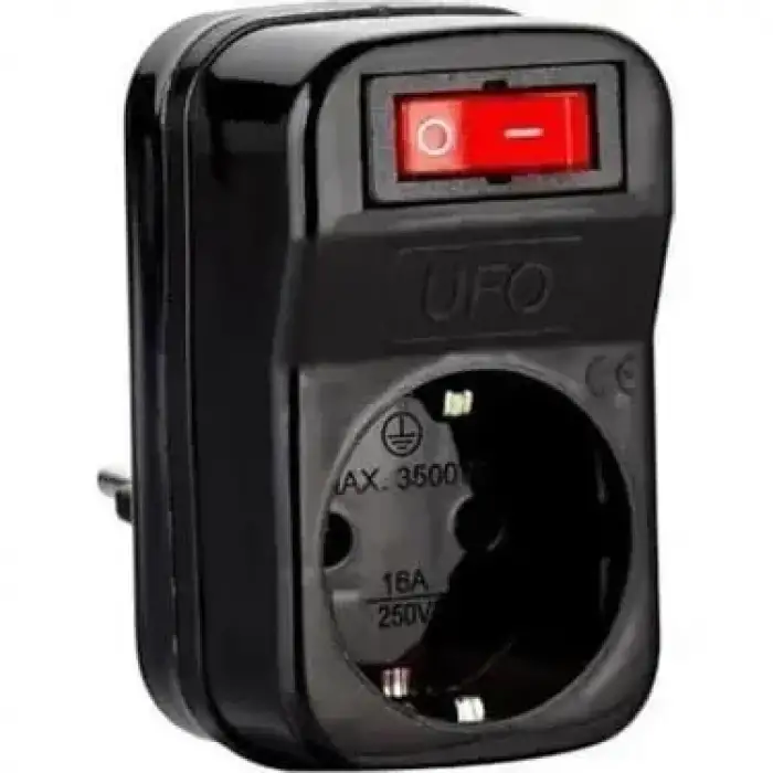 END UFO TEKLİ ANAHTAR AKIM KORUMALI PRİZ END-8065-A