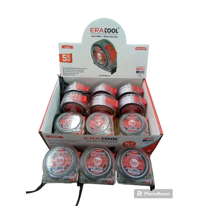 ERA ŞERİT METRE 5 X19 MM AHMET 12547 (PKT-12 Lİ)