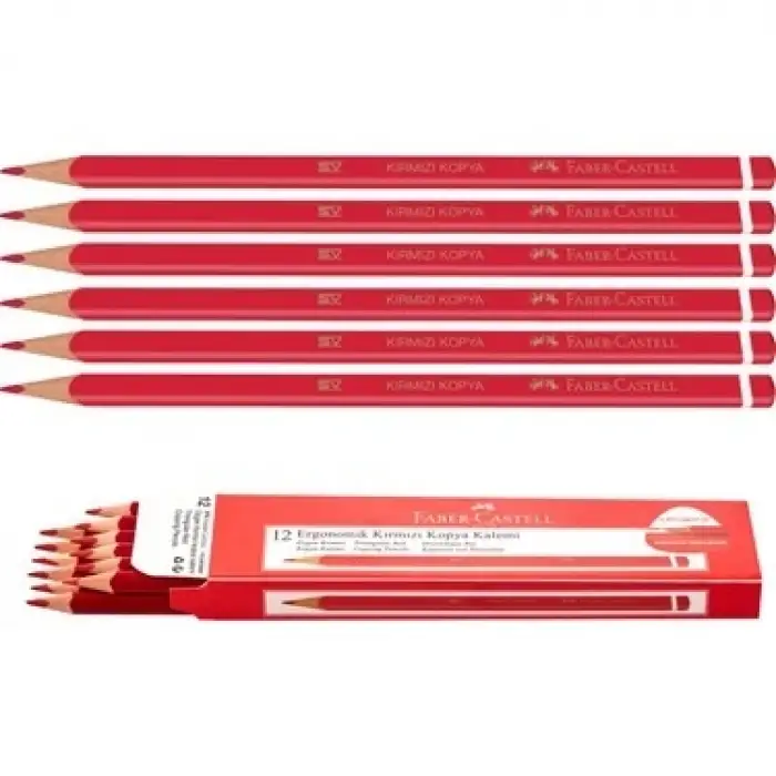 FABER ERGONOMİK KOPYA KALEM KIRMIZI (PKT-12 Lİ)