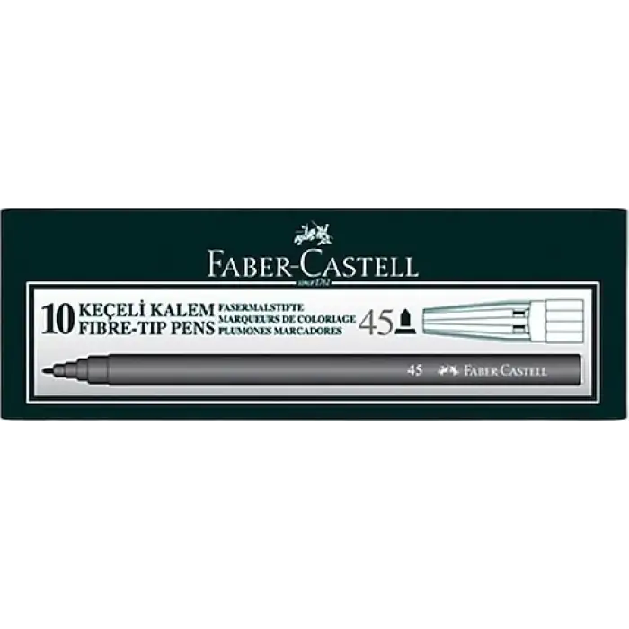 FABER KEÇELİ KALEM TEK RENK SİYAH (PKT-10 LU)