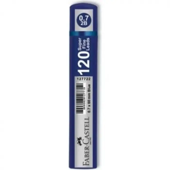 FABER MAVİ TÜP GRİP MİN 0,7 2B 60MM 120Lİ (PK-12)