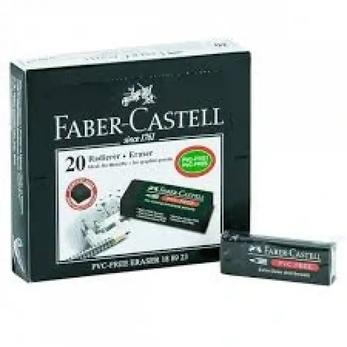 FABER SİLGİ PVC FREE SİYAH 188923 (PKT-20 Lİ)
