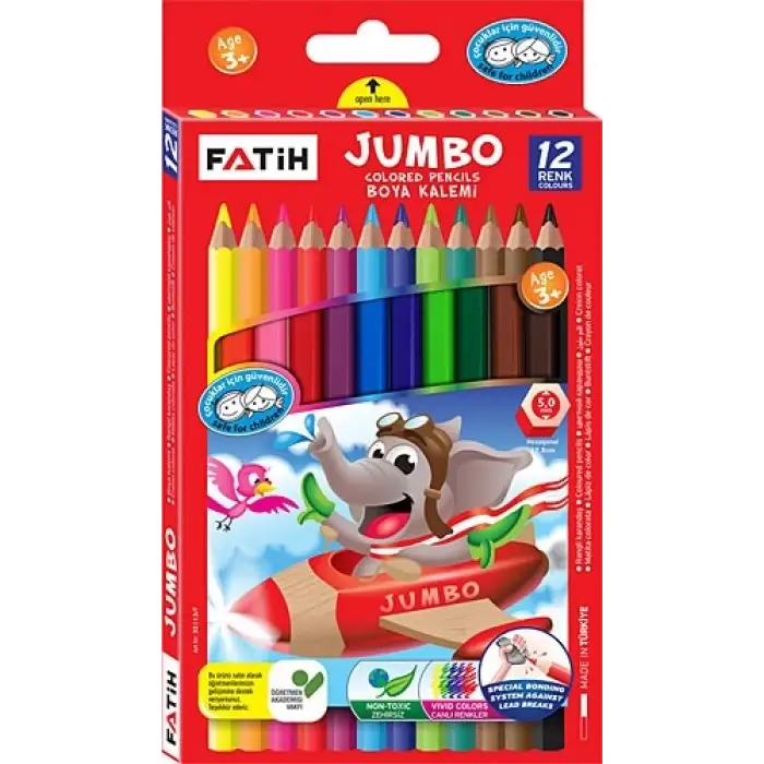 FATİH KURU BOYA JUMBO 12 RENK 34123
