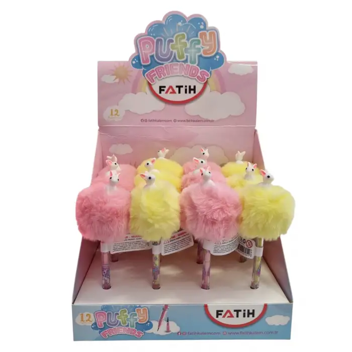 FATİH PUFFY FRİENDS YUMURTLAYAN KALEM (PKT-12 Lİ)