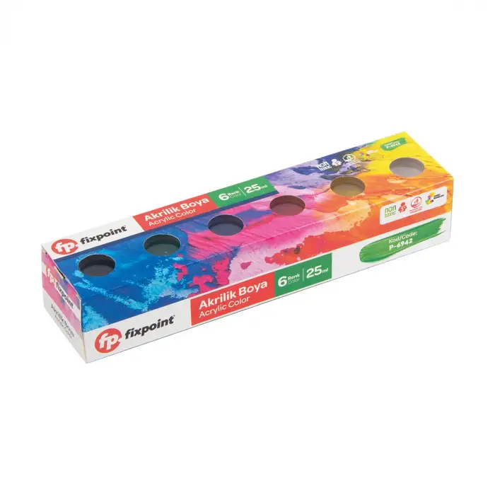 FİXPOİNT AKRİLİK BOYA 25 ML 6 RENK P-6942