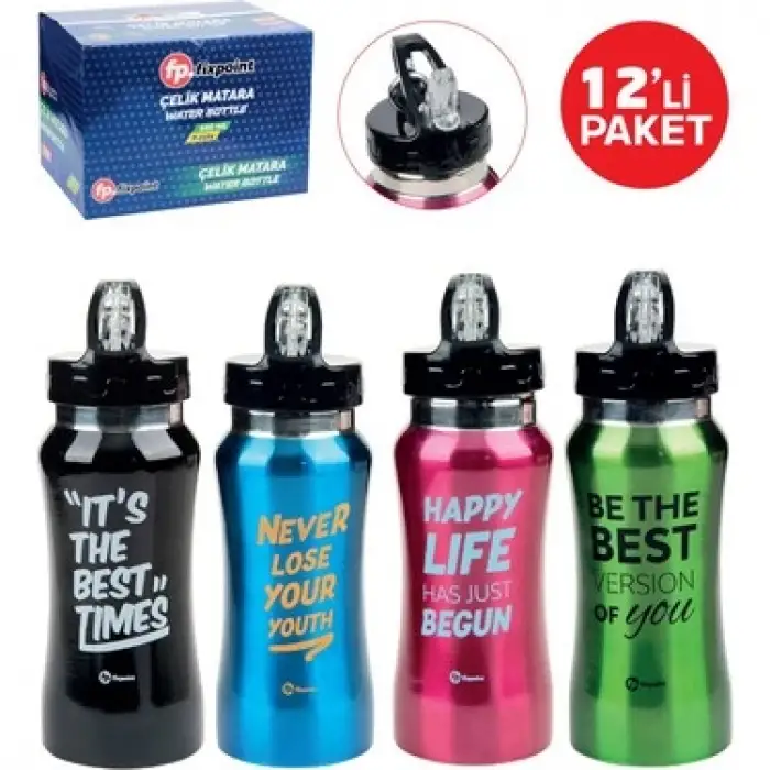 FİXPOİNT ÇELİK MATARA P-2169 (PKT-12 Lİ)