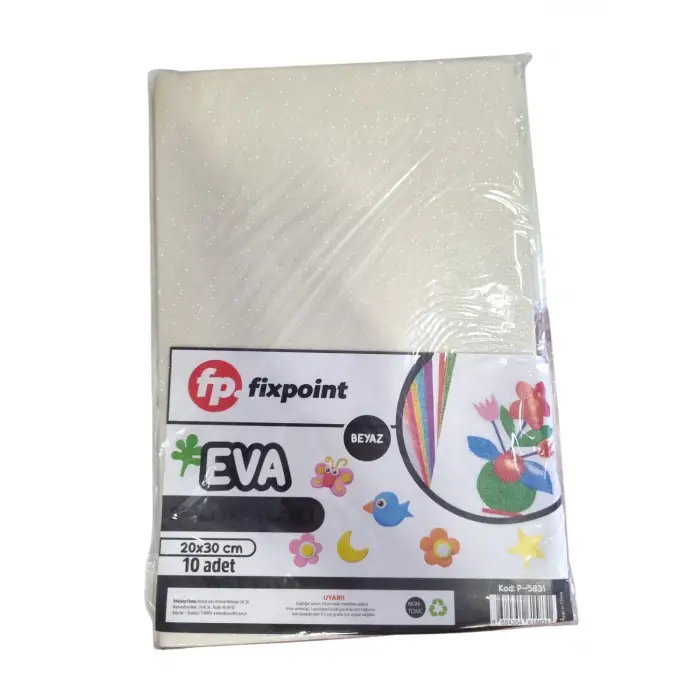 FİXPOİNT EVA SİMLİ YAPIŞ. A4 20X30 CM 10LU P-5831 BEYAZ
