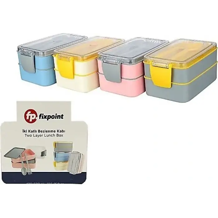 FİXPOİNT İKİ KATLI BESLENME KABI 900 ML P-1988