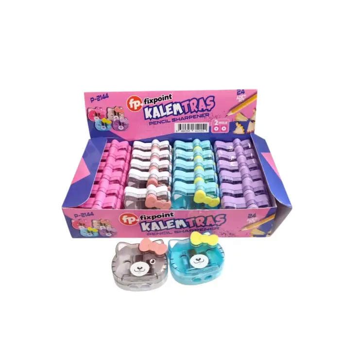 FİXPOİNT KALEMTRAŞ ÇİFTLİ KEDİCİK P-2144(PK-24 LÜ)