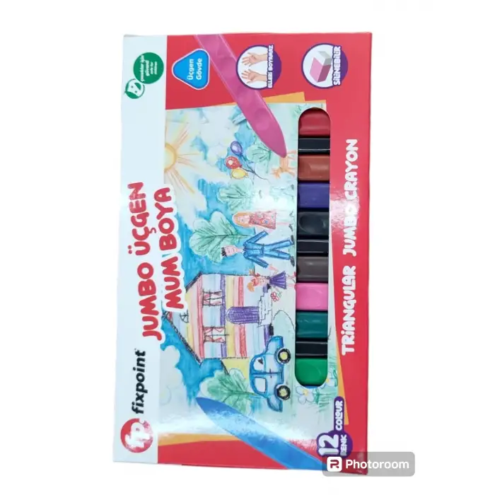 FİXPOİNT MUM BOYA JUMBO ÜÇGEN 12 RENK P-2138