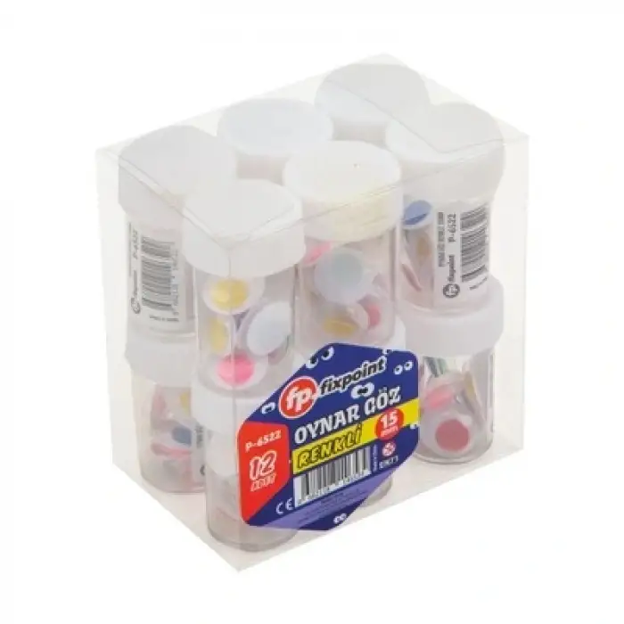 FİXPOİNT OYNAR GÖZ RENKLİ 15 MM P-6522 (PKT-12 Lİ)