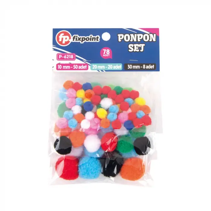 FİXPOİNT PONPON DÜZ 78 Lİ P-6218 (PKT-12 Lİ)