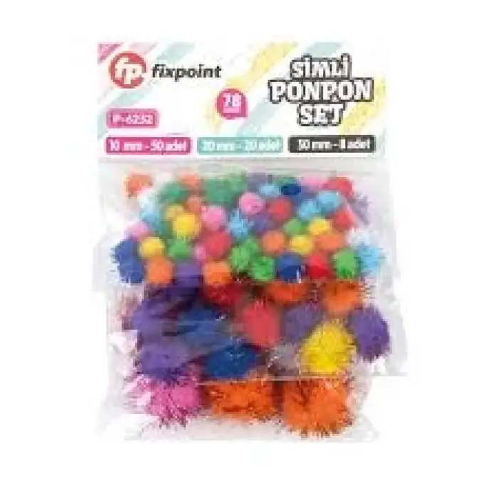 FİXPOİNT PONPON SİMLİ 78 Lİ P-6232 (PKT-12 Lİ)