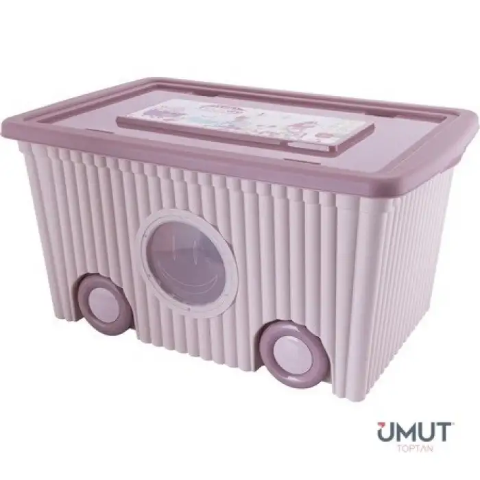 FLORA TRENDY TEKER.OYUNCAK KUTUSU PEMBE 60LT F-379