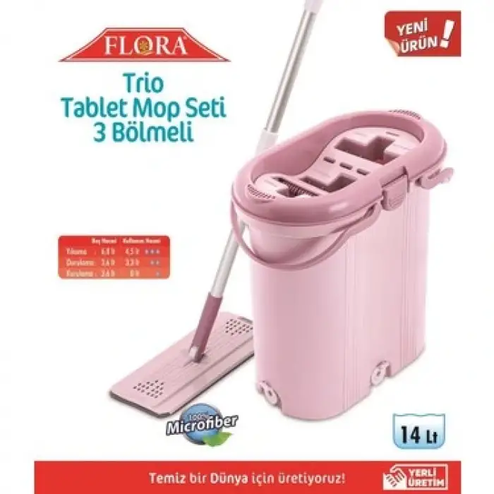 FLORA TRİO TABLET MOP SETİ 14 LT F-404