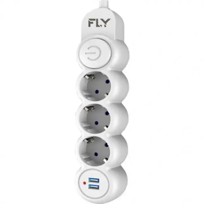 FLY GRUP PRİZ AKIM KORU.ANAH.3LÜ 2MT 2 USB 3393-01