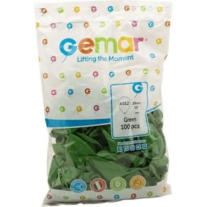 GEMAR K.YEŞİL İÇ MEKAN BALON G90-012 (PKT-100 LÜ)