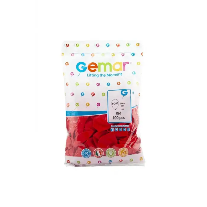 GEMAR KIRMIZI İÇ MEKAN BALON G90-045 (PKT-100 LÜ)