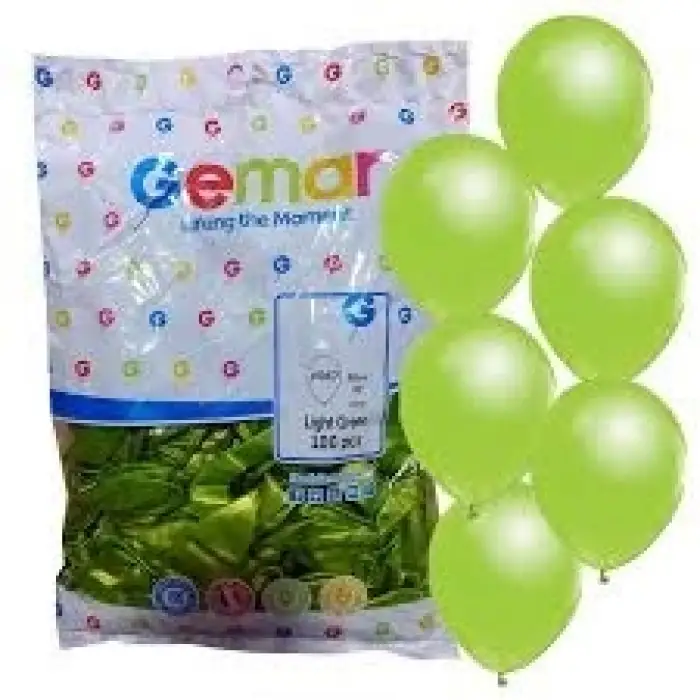 GEMAR METALİK F.YEŞİL BALON GM90-067 (PKT-100 LÜ)
