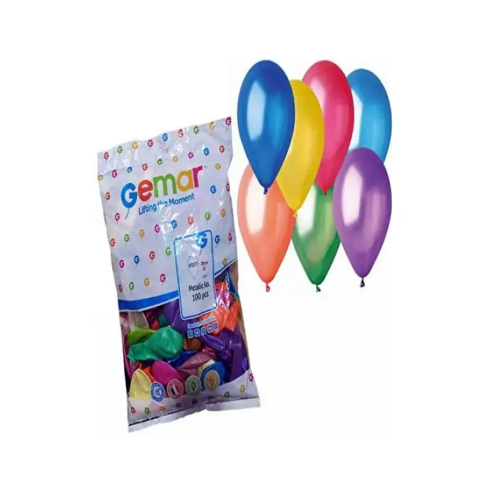 GEMAR METALİK KARIŞIK BALON GM90-082 (PKT-100 LÜ)