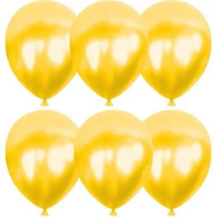 GEMAR METALİK SARI BALON GM90-030 (PKT-100 LÜ)
