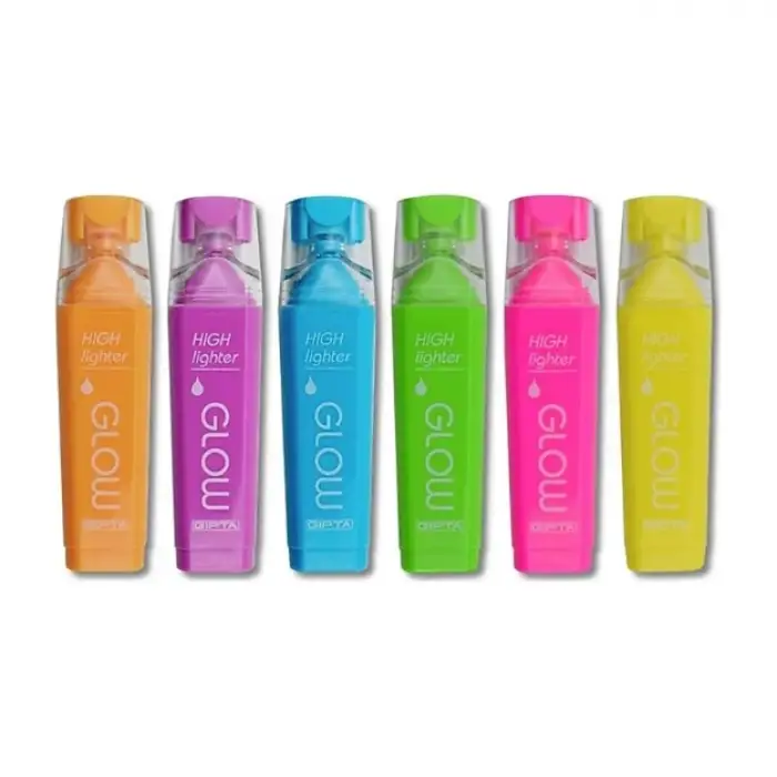 GIPTA 6 LI NEON FOSFORLU MARKÖR F-1576 (PKT-6LI)